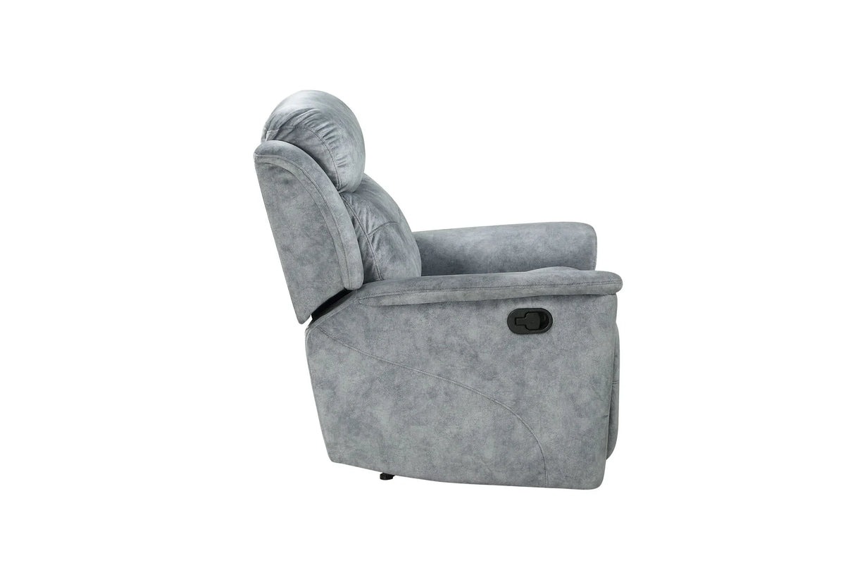 Mariana - Manual Recliner Sofa - Silver Gray - Furniture Home Direct