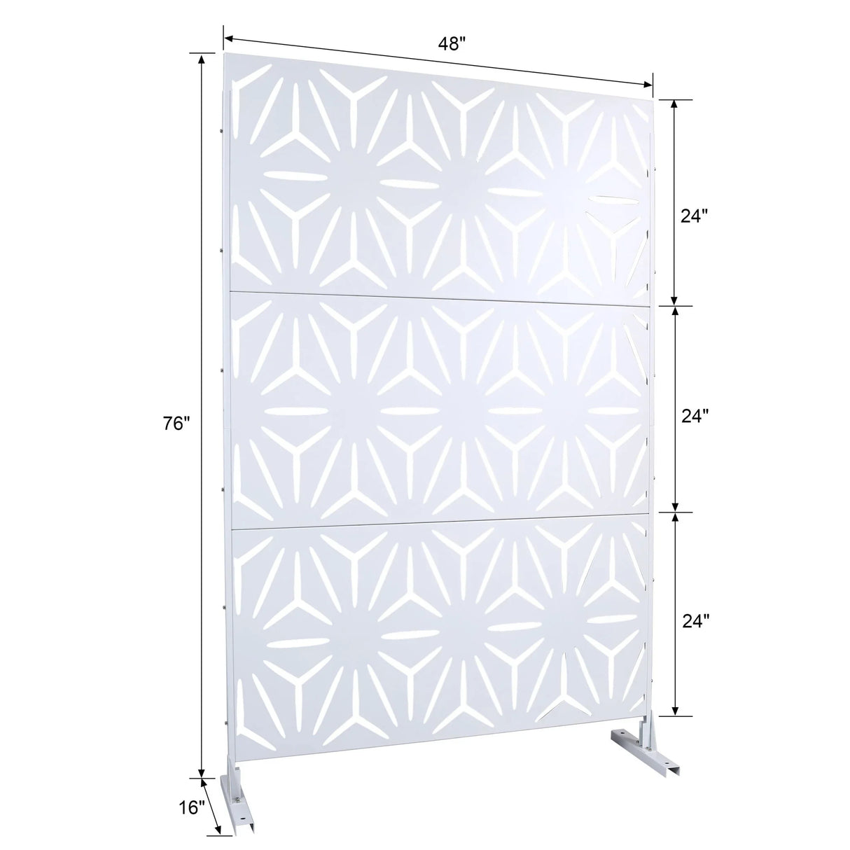 Outdoor & Indoor Metal Privacy Screen, Freestanding Decorative Panels - Furniture Home Direct