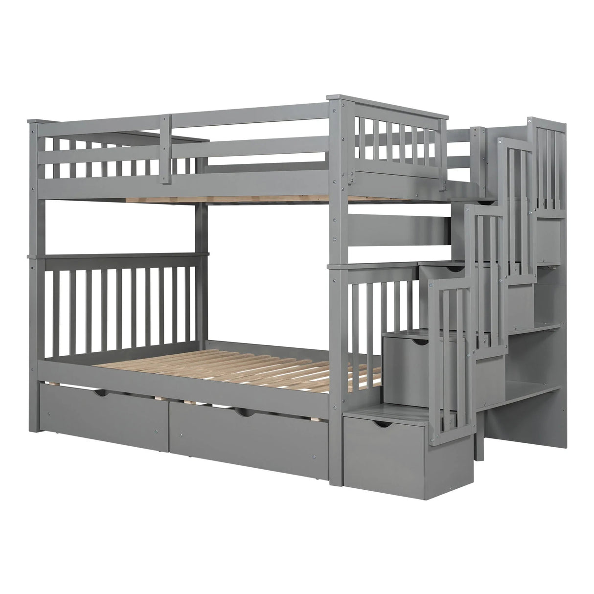 Bunk Bed With Shelves And 6 Storage Drawers - Furniture Home Direct
