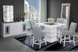 Dining Set Contemporary Rubber Wood Table Chairs White - Furniture Home Direct