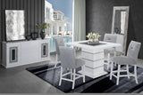 Dining Set Contemporary Rubber Wood Table Chairs White - Furniture Home Direct