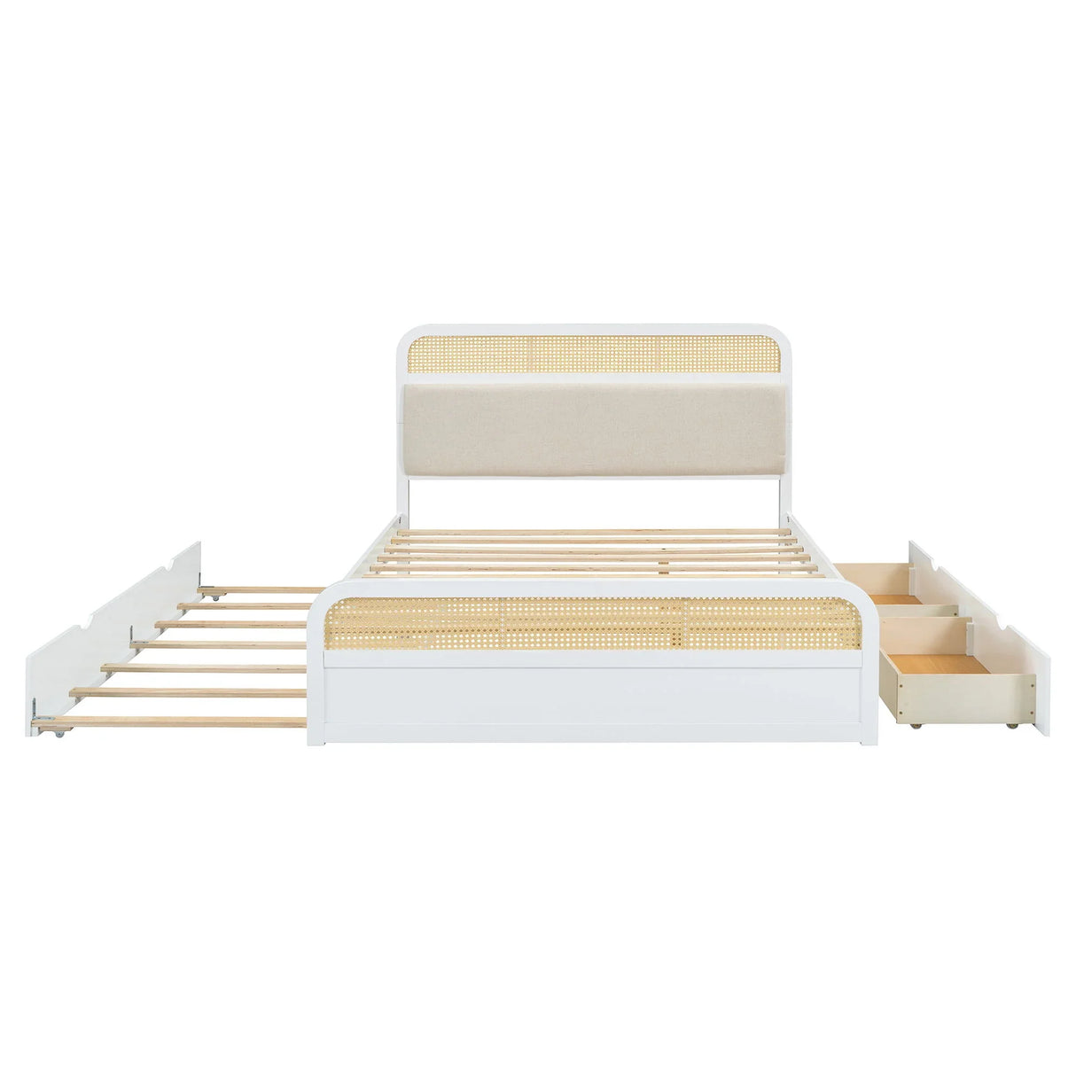 Platform Bed With Trundle And 2 Drawers - Furniture Home Direct