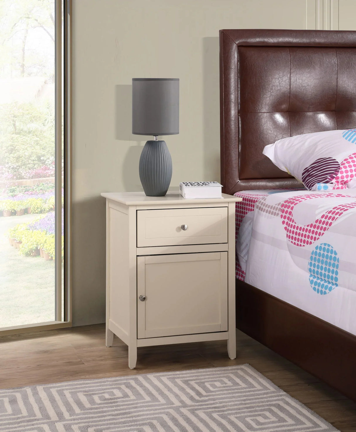 Izzy - 1 Drawer /1 Door Nightstand - Furniture Home Direct