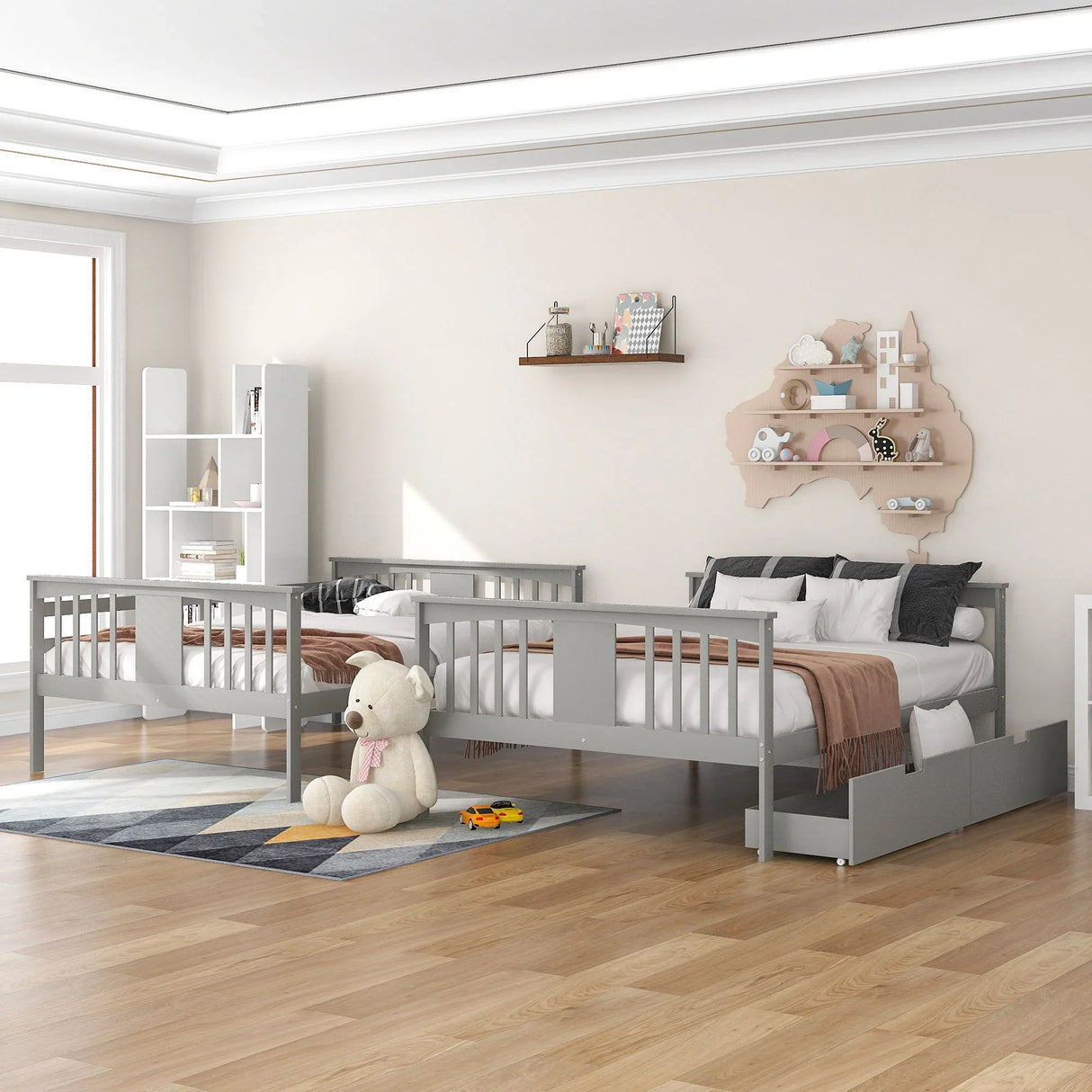 Bunk Bed With Ladder For Bedroom, Guest Room Furniture - Furniture Home Direct