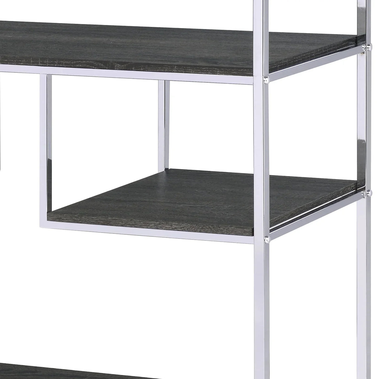 Vonara - Bookshelf - Chrome / Gray / Oak - Furniture Home Direct