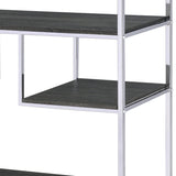 Vonara - Bookshelf - Chrome / Gray / Oak - Furniture Home Direct