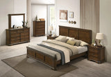 Queen Bed Set Dresser Nightstands Mirror Chest Walnut Brown - Furniture Home Direct