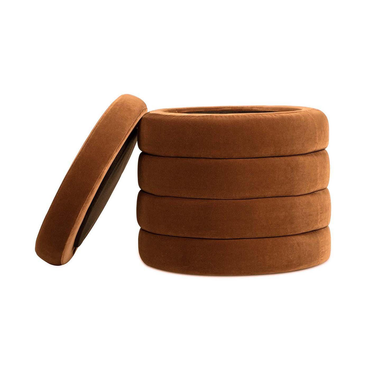 Fuji - Oversized Round Storage Ottoman - Furniture Home Direct