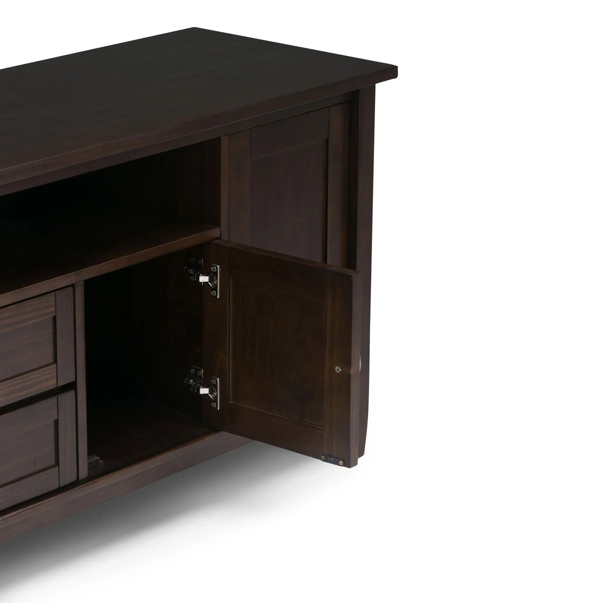 Warm Shaker - TV Media Stand Handcrafted - Tobacco Brown - Furniture Home Direct