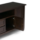 Warm Shaker - TV Media Stand Handcrafted - Tobacco Brown - Furniture Home Direct