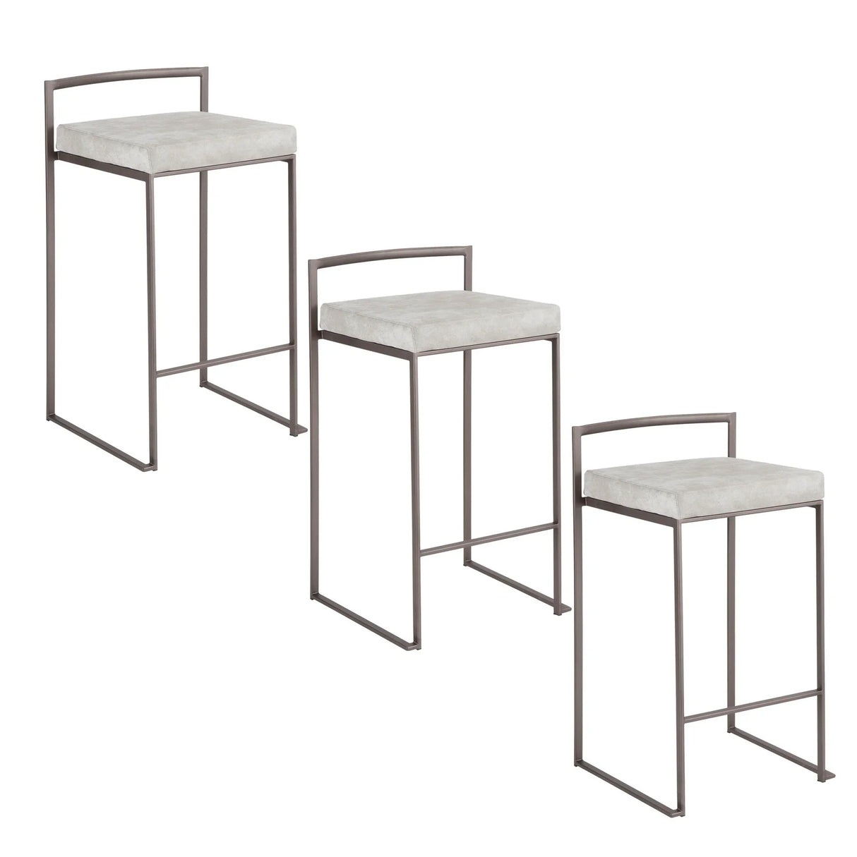 Fuji - Industrial Stackable Counter Stool Elegant Design - Furniture Home Direct