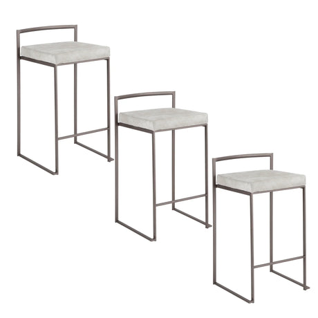 Fuji - Industrial Stackable Counter Stool Elegant Design - Furniture Home Direct