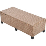 Outdoor Sectional with 2 Extendable Side Tables and Washable Covers - Brown - Furniture Home Direct