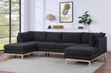 Hallie - Wide Sherpa Double Chaise U-Shape Sectional Sofa - Furniture Home Direct