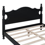 Platform Bed Full Size Wood Frame With Slat Support Black - Furniture Home Direct