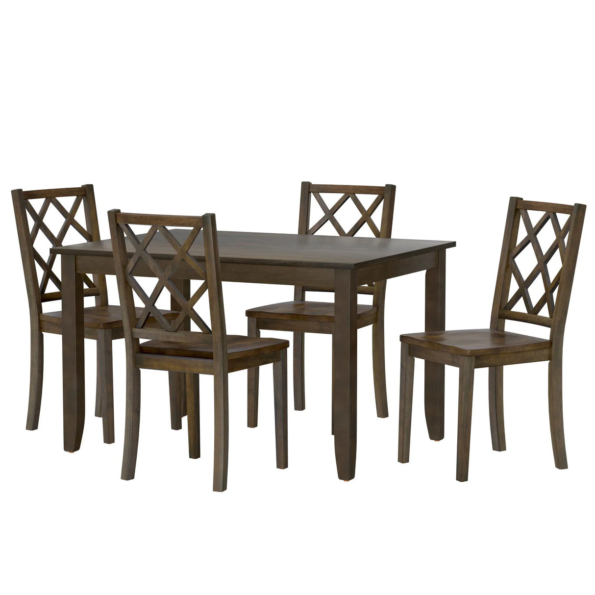 Velvety - 5 Piece Dining Table Set - Brown - Furniture Home Direct
