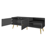 Modern Shoe Cabinet - Black - Furniture Home Direct