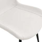 Set Of 6 White Faux Leather Dining Chairs - Furniture Home Direct