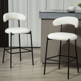 Counter Height Bar Stools With Powder Coating Base And Footrest - Furniture Home Direct