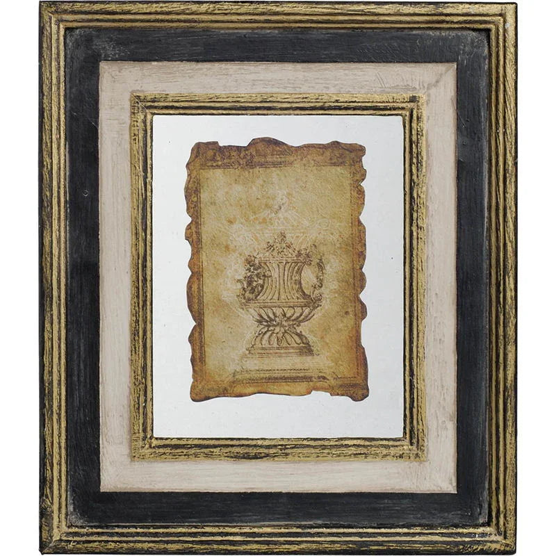 Lucian - Stylish Framed Antiqued Sculpture Print - Furniture Home Direct