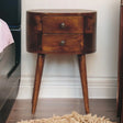 Mini Rounded Nightstand - Chestnut - Furniture Home Direct