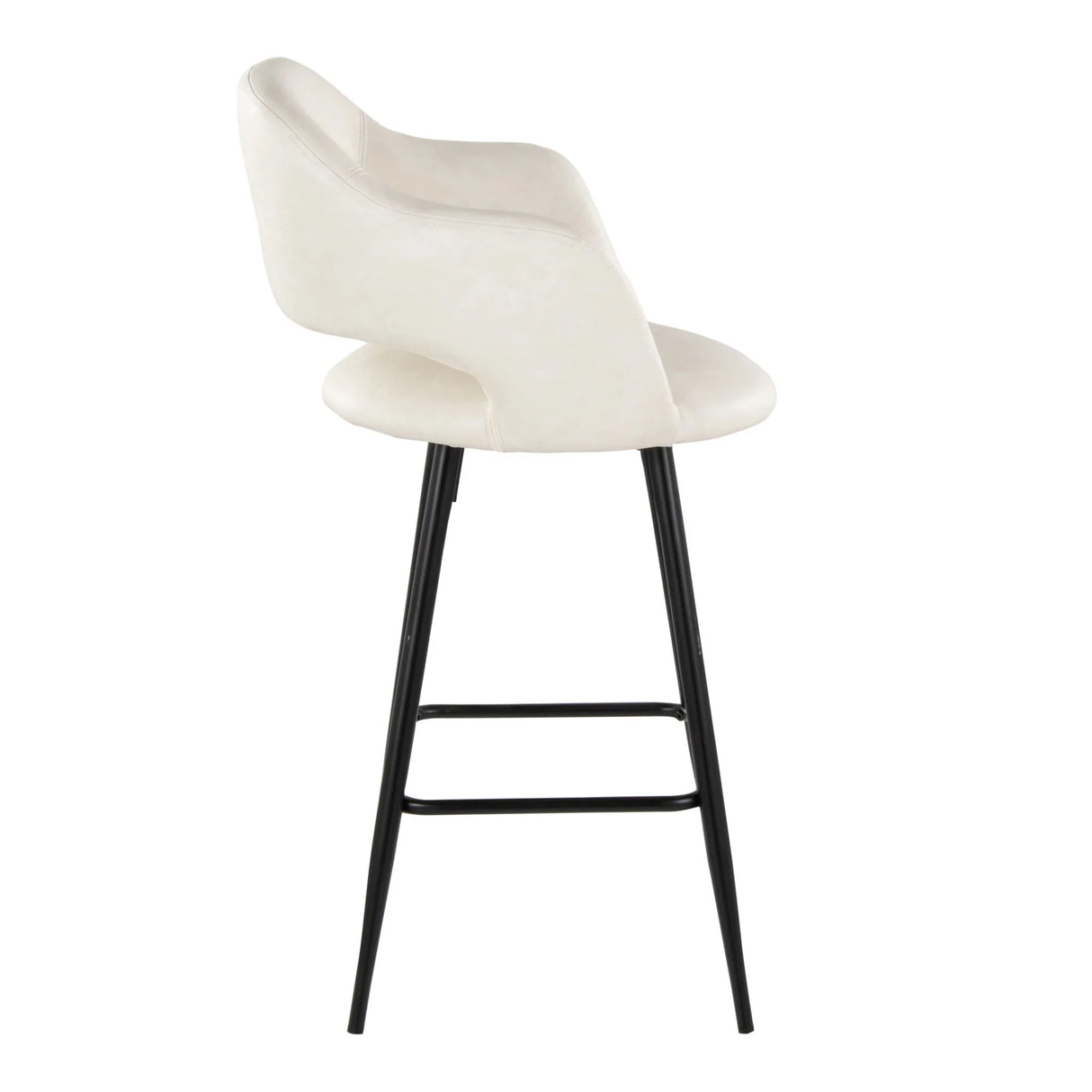 Margarite - Contemporary Fixed Height Counter Stool With Square Footrest (Set of 2) - Furniture Home Direct