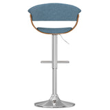 Sheldon - Upholstered Adjustable Swivel Bar Stool - Furniture Home Direct