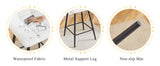 Counter Height Bar Stools Upholstered PU Leather White - Furniture Home Direct
