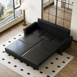 3 In 1 Convertible Sleeper Sofa With Nailhead Trim & Rolled Arm - Furniture Home Direct