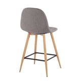Pebble - Mid Century / Modern Counter Stool (Set of 2) - Furniture Home Direct