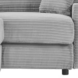 Modern Style Loveseat With Storage, Ottoman, Two USB Ports, Two Cup Holders and Phone Holder - Gray - Furniture Home Direct