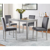 Dining Table Set, Table With A Rectangular Table And Upholstered Chairs - Furniture Home Direct
