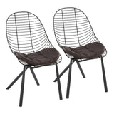 Wired - Contemporary Chair (Set of 2) - Black / Espresso - Furniture Home Direct