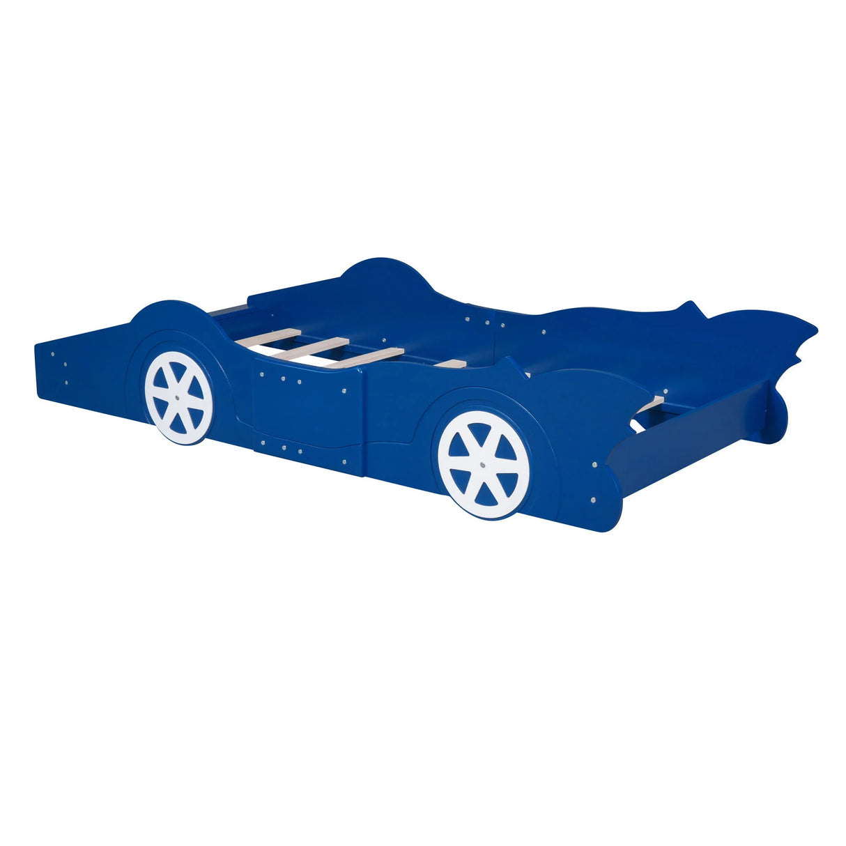 Race Car Shaped Platform Bed & Wheels - Furniture Home Direct