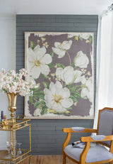 Large Botanical Wall Art Prints, Home Decor For Living Room Dining Room Bedroom Hallway - White / Gray - Furniture Home Direct