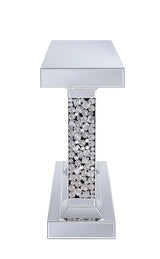 Lachina - Glam Mirrored Faux Gems Console Table - Silver - Furniture Home Direct