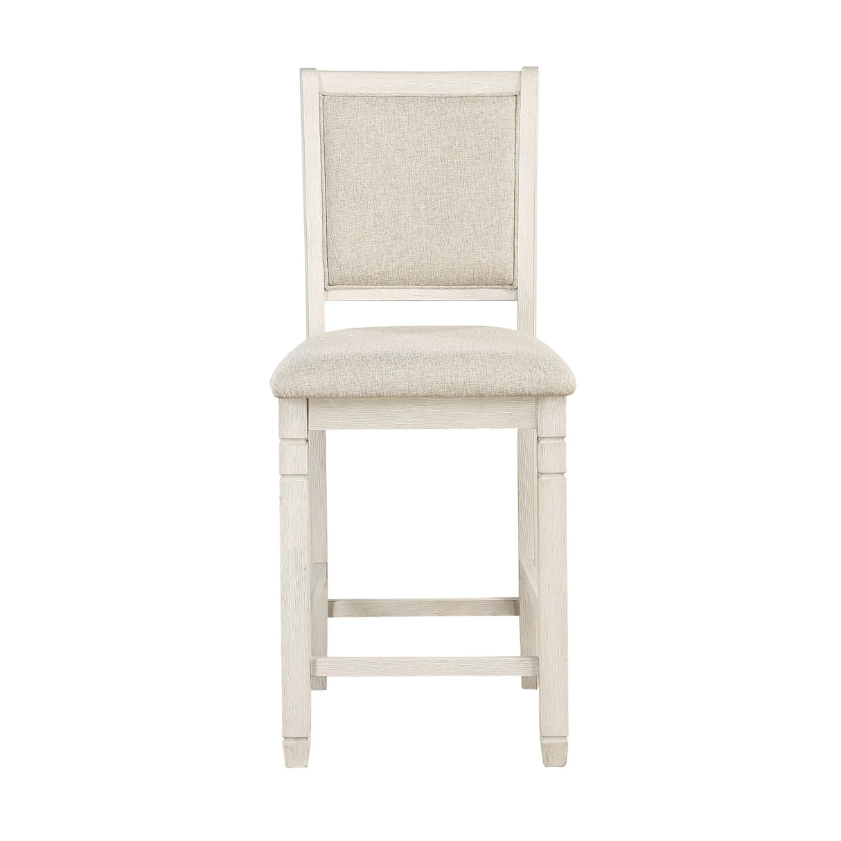 Counter Height Dining Set with Shelves Antique White - Furniture Home Direct