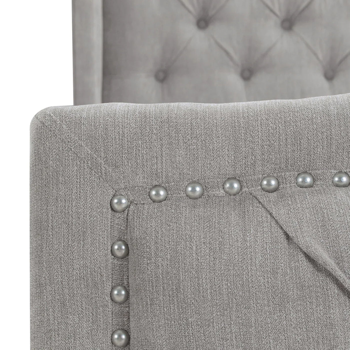 Marcella - Upholstered Shelter Headboard Bed Set - Furniture Home Direct