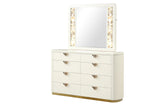 Queen Bedroom Set Modern Upholstered 4 Piece Soft Beige - Furniture Home Direct