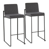 Fuji - Contemporary High Back Barstool Elegant Design - Furniture Home Direct