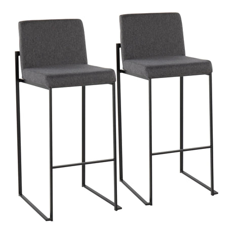 Fuji - Contemporary High Back Barstool Elegant Design - Furniture Home Direct
