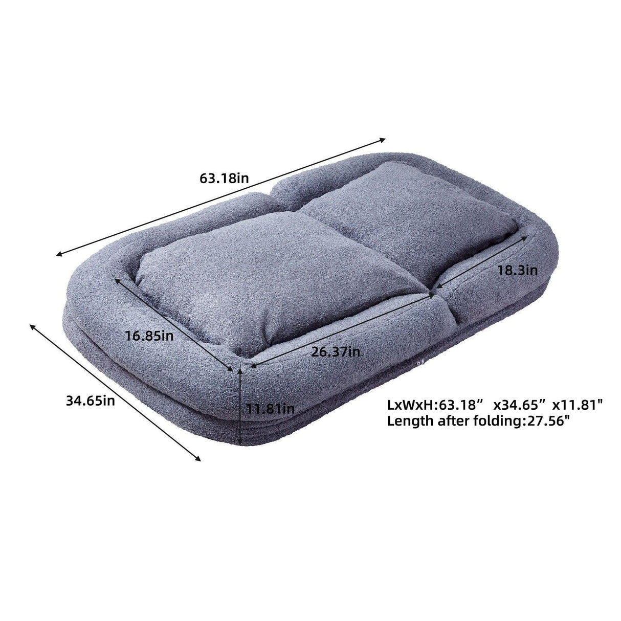 Contemporary Folding Sofa Chair With 5 Adjustable Positions For Gaming, Meditation, And Relaxation - Furniture Home Direct
