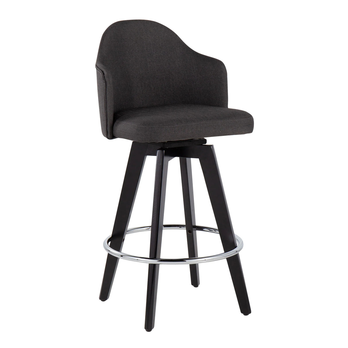 Ahoy - Contemporary Fixed Height Counter Stool With Round Footrest (Set of 2) - Furniture Home Direct