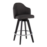 Ahoy - Contemporary Fixed Height Counter Stool With Round Footrest (Set of 2) - Furniture Home Direct