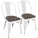 Oregon - IndustrialFarmhouse Stackable Dining Chair (Set of 2) - Furniture Home Direct