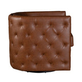 Swivel Chair With Tufted Barrel Design And Nailhead Accents - Furniture Home Direct