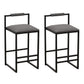 Elegant Bar Stool Set With Backrest And Footrest, Counter Height (Set of 2) - Furniture Home Direct