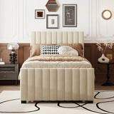 Upholstered Design Platform Bed With Trundle - Furniture Home Direct