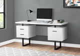 Computer Desk For Home Office, Laptop, Left, Right Set - Up, Storage Drawers, Contemporary & Modern - Furniture Home Direct