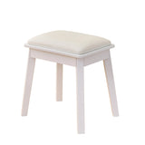 Vanity Desk With LED Mirror And Stool With Storage White - Furniture Home Direct